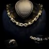 Omnia Infinity Chains Bridal Full Set with High-Quality Simulated Diamonds Gold Plated