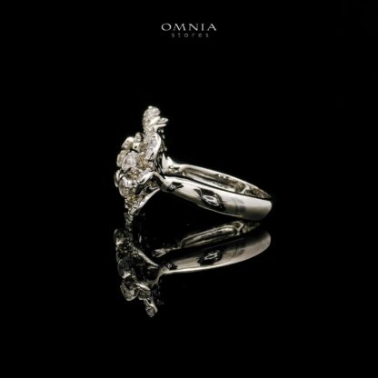 Omnia Ahlam Floral Ring 92.5 Silver High Quality Simulated diamonds - Image 3