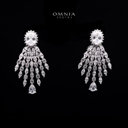 Omnia Asmaa Pure White Bridal Full Zircon Set - Image 4