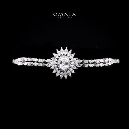 Omnia Asmaa Pure White Bridal Full Zircon Set - Image 5