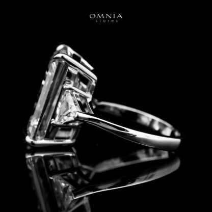 Omnia Darine white Ring 92.5 Silver in High Quality Simulated Diamonds - Image 2