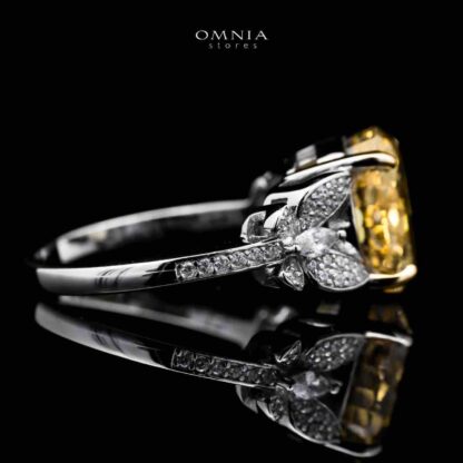 Omnia Maysun Ring In 92.5 Silver High Quality Simulated Diamonds - Image 3