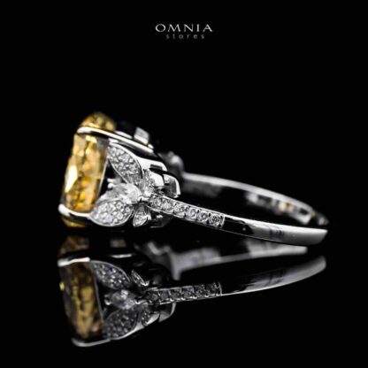 Omnia Maysun Ring In 92.5 Silver High Quality Simulated Diamonds - Image 2