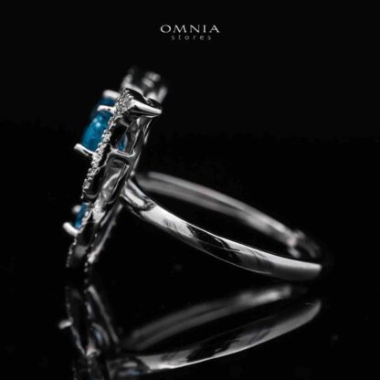 Omnia Rafea Ring In 92.5 Silver High Quality topaz stone - Image 2