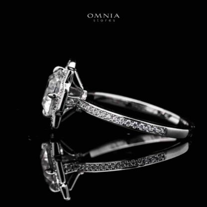 Omnia Shahira 1.75 Carat Ring 92.5 Silver High Quality Simulated diamonds - Image 2