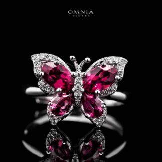 Omnia Taliyah Ring In 92.5 Silver High Quality Natural Stone