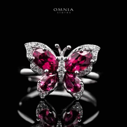 Omnia Taliyah Ring In 92.5 Silver High Quality Natural Stone