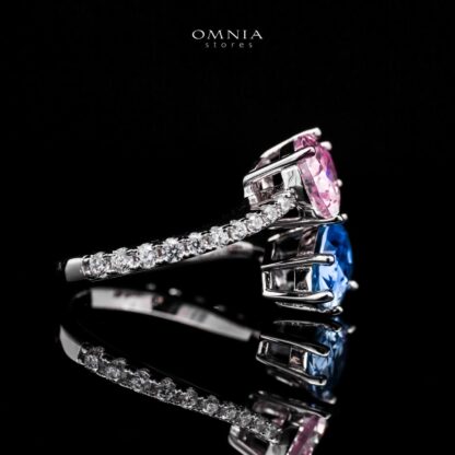 Omnia Darlene 92.5 Silver Ring in High Quality Simulated Diamonds - Image 3