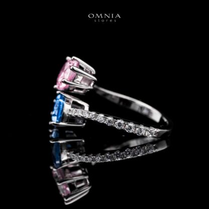 Omnia Darlene 92.5 Silver Ring in High Quality Simulated Diamonds - Image 2
