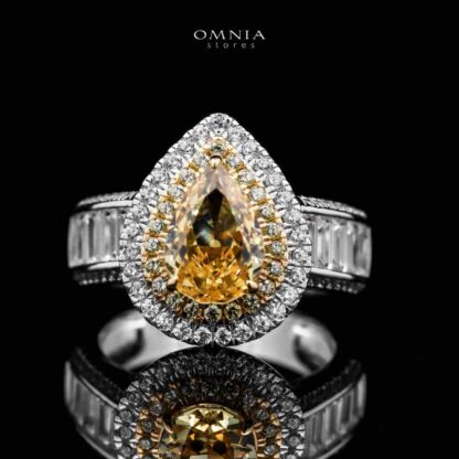 Omnia Anood Ring 2.00 Carat in 925 Silver High Quality Simulated Diamonds