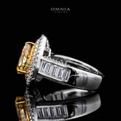 Omnia Anood Ring 2.00 Carat in 925 Silver High Quality Simulated Diamonds - Image 2