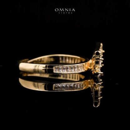 Omnia Malak Winged Charm Ring with High Quality Iced Cut Stone in 92.5 Silver - Image 3