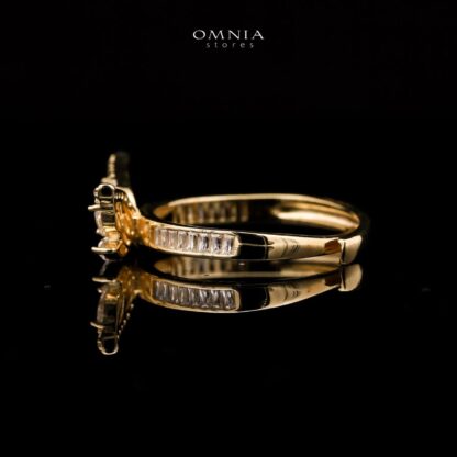 Omnia Malak Winged Charm Ring with High Quality Iced Cut Stone in 92.5 Silver - Image 2