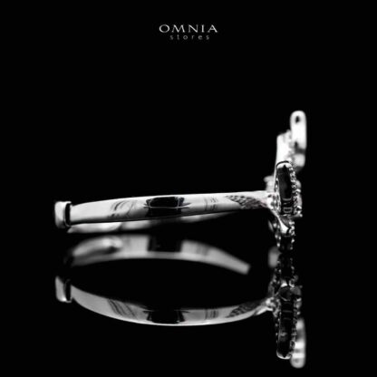 Omnia Aurora Butterfly Duo Ring in High Quality 925 Silver with Zircon Stones - Image 3