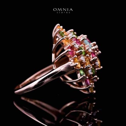 Omnia Selena Ring In 92.5 Silver High Quality Natural tourmaline - Image 3