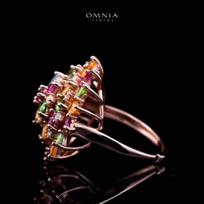 Omnia Selena Ring In 92.5 Silver High Quality Natural tourmaline - Image 2
