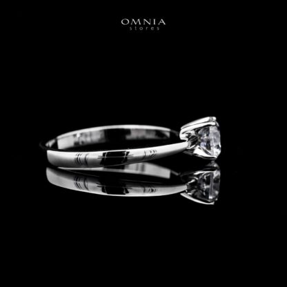 Omnia Jane White Ring Silver Simulated Diamonds - Image 3