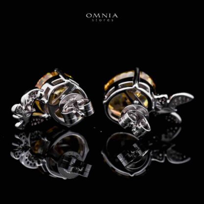 Omnia Maysun Earrings In 925 Silver High Quality Simulated Diamonds - Image 3
