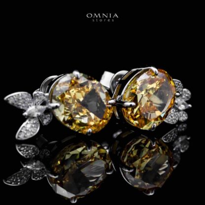 Omnia Maysun Earrings In 925 Silver High Quality Simulated Diamonds - Image 4
