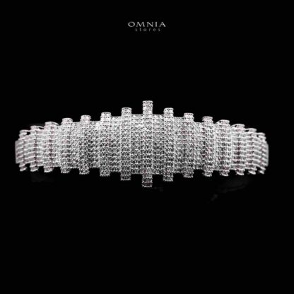 Omnia Ashley Bridal Full Set Accessories High Quality Zircon Stone in Rhodium Plated - Image 6