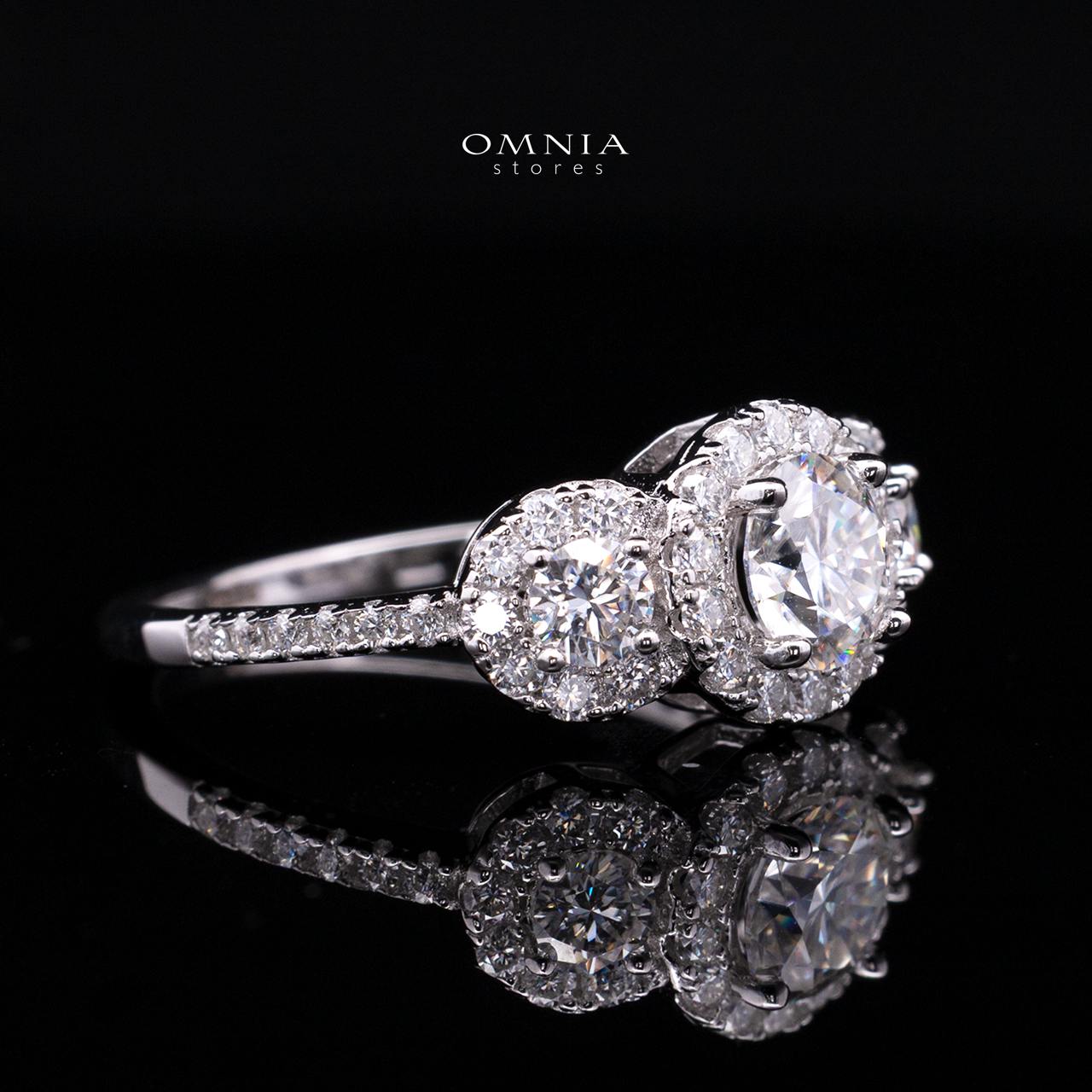 Fawzia White Round Cut Ring GRA Certified in High Quality 925 Silver 6.0mm 0.8ct - Image 3