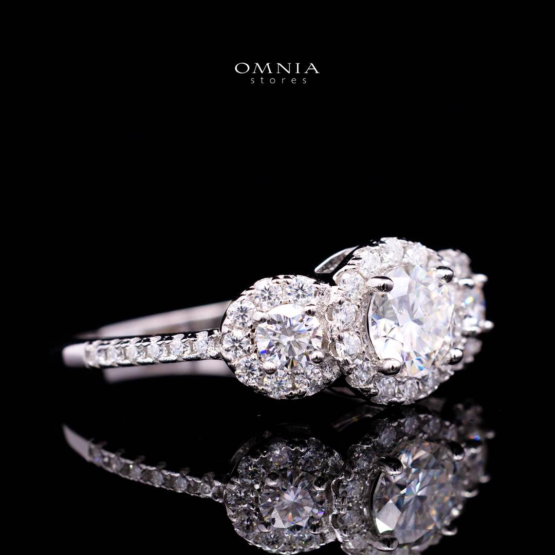 Fawzia White Round Cut Ring GRA Certified in High Quality 925 Silver 6.0mm 0.8ct - Image 3