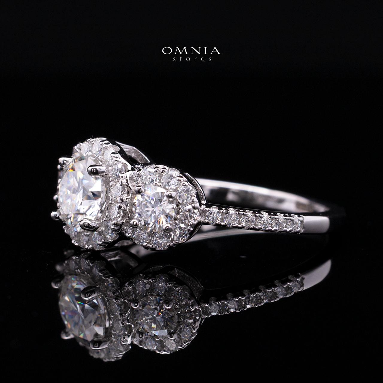 Fawzia White Round Cut Ring GRA Certified in High Quality 925 Silver 6.0mm 0.8ct - Image 2