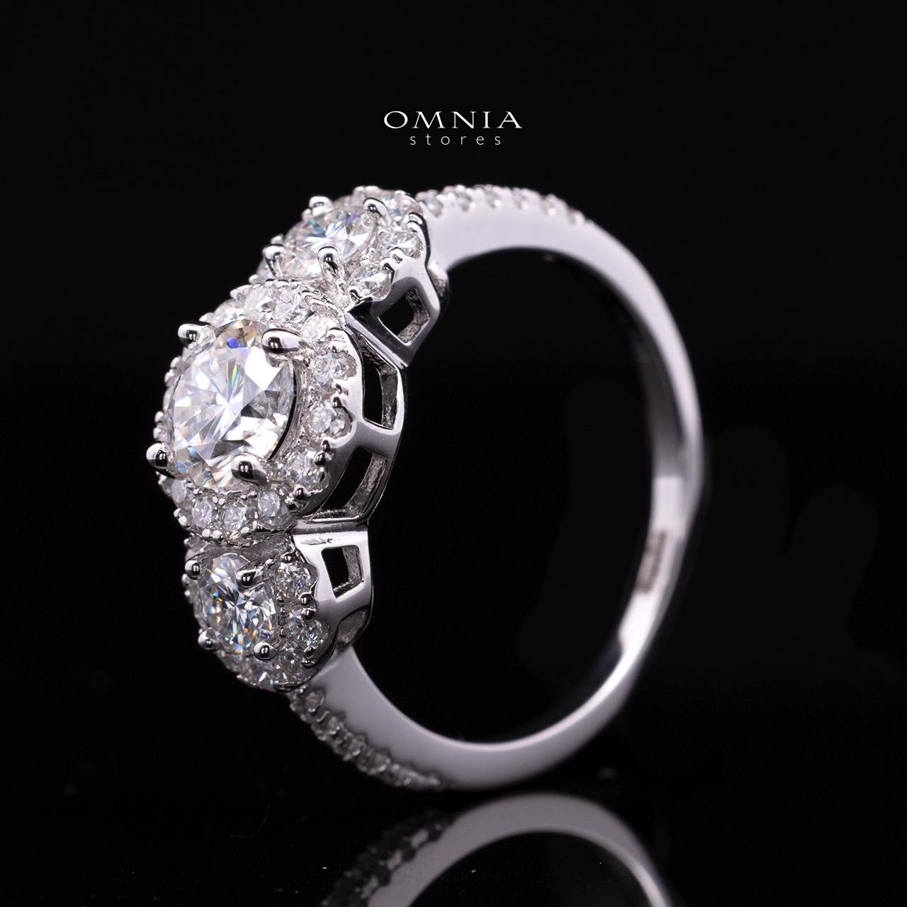 Fawzia White Round Cut Ring GRA Certified in High Quality 925 Silver 6.0mm 0.8ct - Image 4