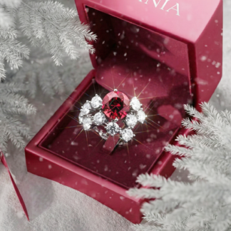 Omnia Istabraq Red Ring 92.5 Silver Certified in High Quality Lab Crafted Ruby Stone