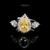 Omnia Radya Yellow Bridal Full Set in High Quality Zircon Stone Rhodium Plated - Image 4