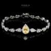 Omnia Radya Yellow Bridal Full Set in High Quality Zircon Stone Rhodium Plated - Image 3