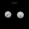 Omnia Badia White Pendant Necklace And Earrings Set in 92.5 Silver with High-Quality Moissanite Stones - Image 4