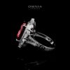 Omnia Ibtisam Red Ring 92.5 Silver Certified in High Quality Lab Grown Ruby Stone - Image 3