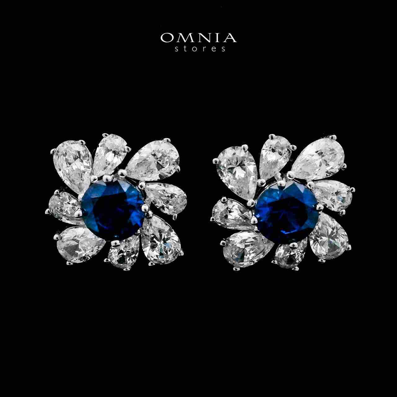 Jinan Lab Grown Sapphire Blue Stones With GRC Certified Earrings in 925 Silver - Image 3