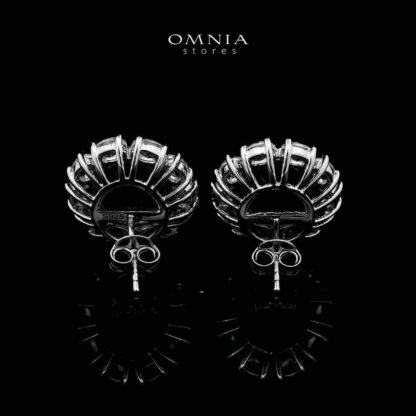 Omnia Jumana Blue Earrings 925 Silver Certified in High Quality Lab Grown Sapphire Stone - Image 2