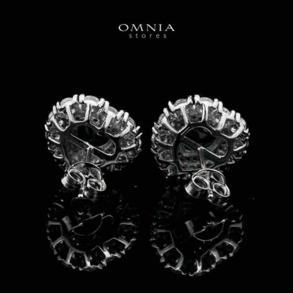 Omnia Mahasin Blue Heart Shape Earrings 925 Silver Certified in High Quality Lab-Grown Sapphire Stone - Image 2