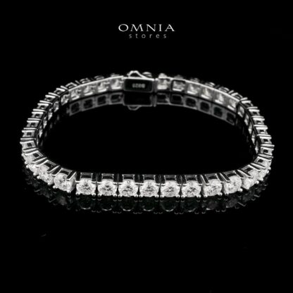 Omnia Mayada Tennis Bracelet 925 Silver in High Quality Moissanite Stone 4mm - Image 2