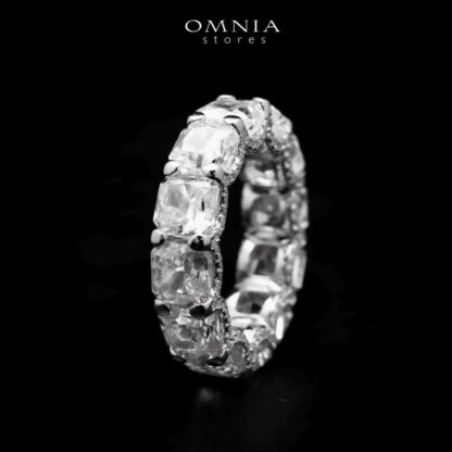 Omnia Agata White .50 Carat Ring in 92.5 Silver High Quality Simulated diamonds - Image 2