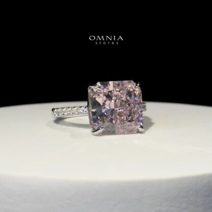 Omnia Adele Pink 1.25 Carat Ring In 925 Silver High Quality Simulated Diamonds - Image 2