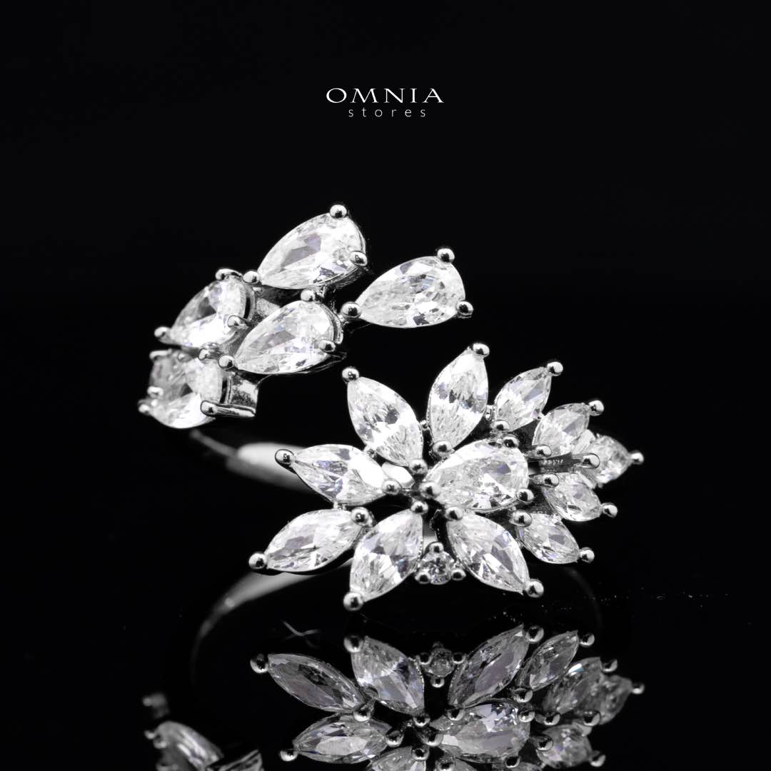 Omnia Rahaf Luxury Bridal Full Set – High-Quality Zircon & Rhodium Plated Jewelry - Image 4