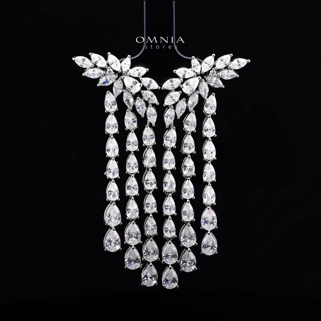 Omnia Rahaf Luxury Bridal Full Set – High-Quality Zircon & Rhodium Plated Jewelry - Image 5