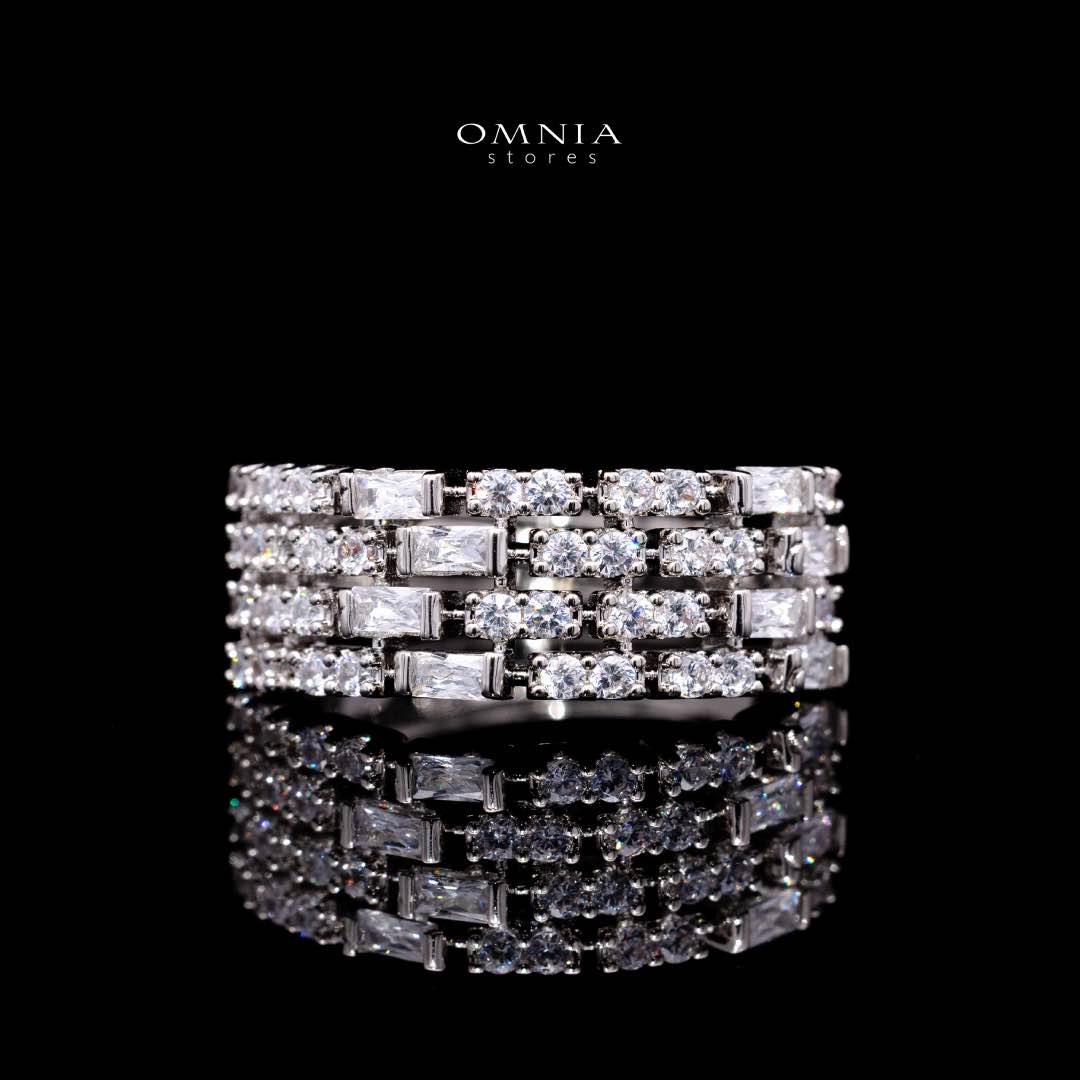 Omnia Zehra White Luxury Bridal Full Set in High Quality Zircon Stone in Rhodium Plated - Image 5