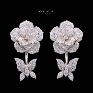 Omnia Olla White Earrings In 925 Silver In High Quality Simulated diamonds - Silver
