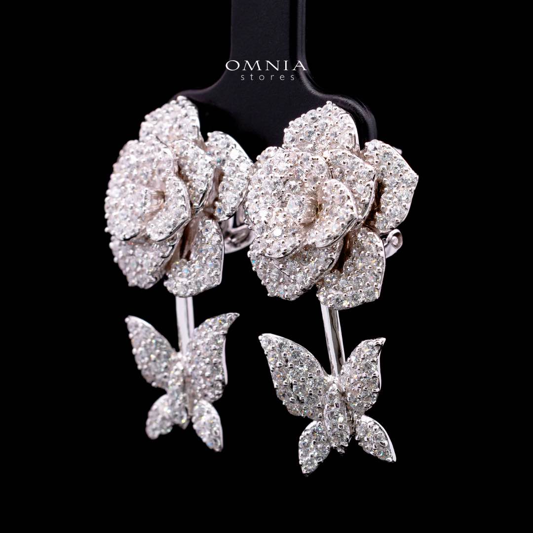 Omnia Olla White Earrings In 925 Silver In High Quality Simulated diamonds - Image 2