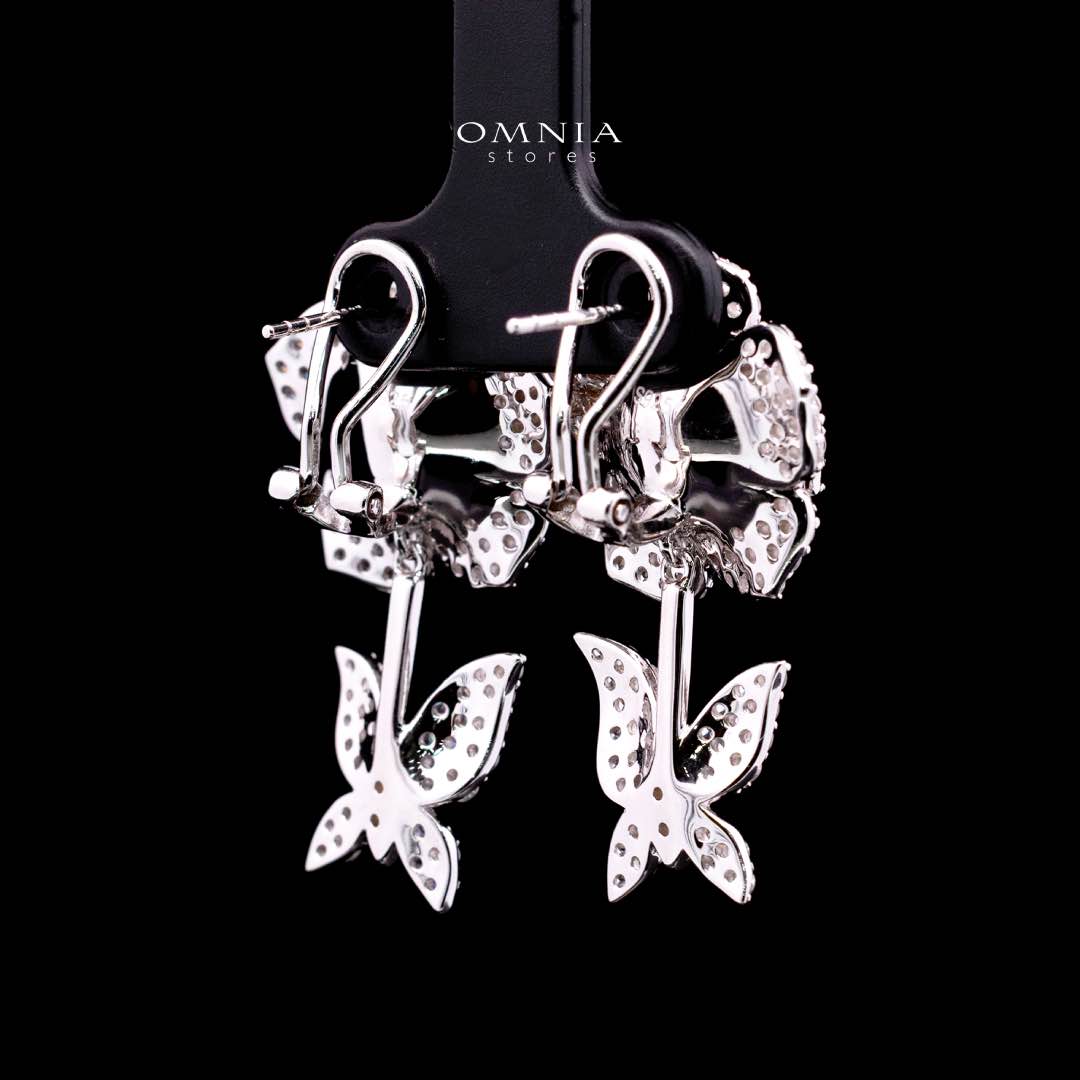 Omnia Olla White Earrings In 925 Silver In High Quality Simulated diamonds - Image 3