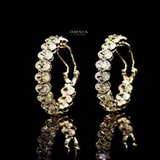 Omnia Selita Earrings 92.5 Silver In High Quality Simulated diamonds
