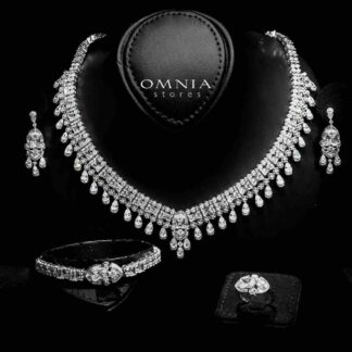 Shimaa White Bridal Full Set in 925 Silver High Quality Simulated Diamonds