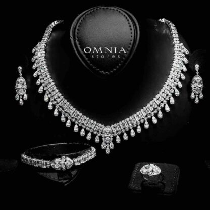 Shimaa White Bridal Full Set in 925 Silver High Quality Simulated Diamonds
