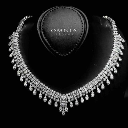 Shimaa White Bridal Full Set in 925 Silver High Quality Simulated Diamonds - Image 2