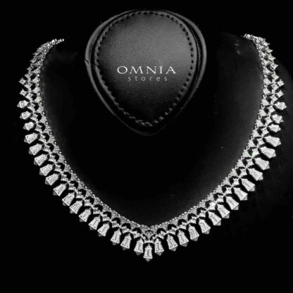 Omnia Noora White Bridal Full Set in 925 Silver High Quality Simulated Diamonds - Image 2